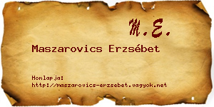 Maszarovics Erzsébet névjegykártya
